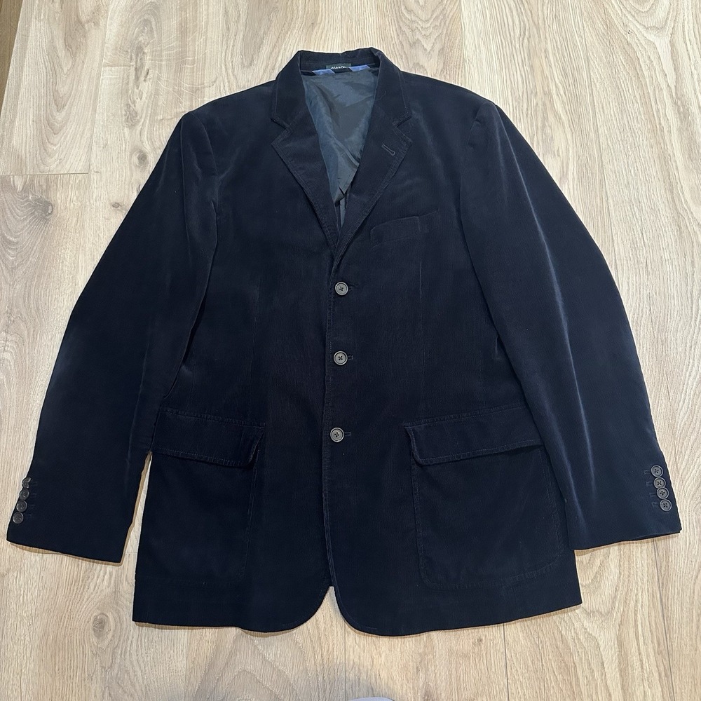 J.CREW Men's Corduroy Sports Coat Blazer 100% Cotton Navy Sz 42R Preppy Academia
